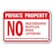 Signmission Safety Sign, 12 in Height, Aluminum, Private Prop - Full Ext A-1218 Private Prop - Full Ext - alternate 1